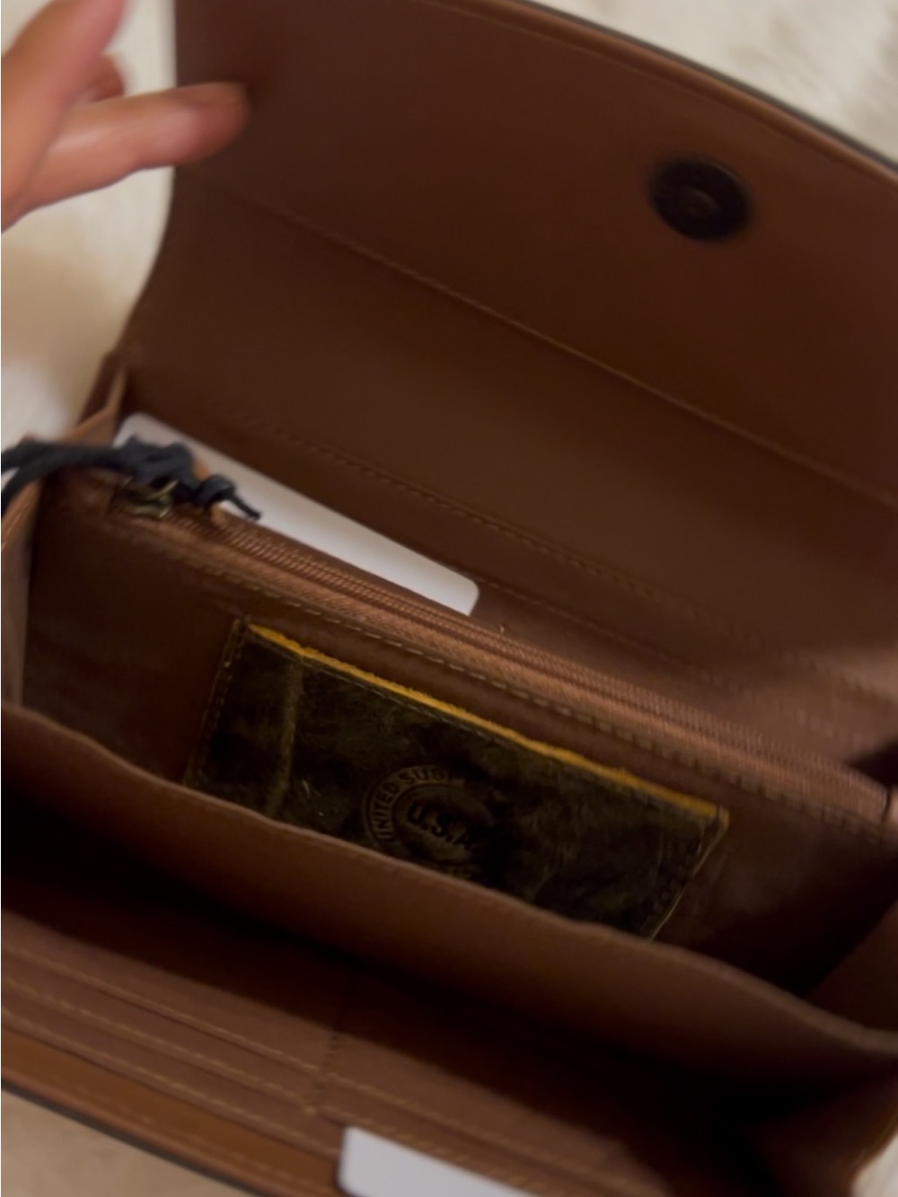 Myra Bag Yellow & Turquoise Tooled Leather Wallet - Picture 5 of 5